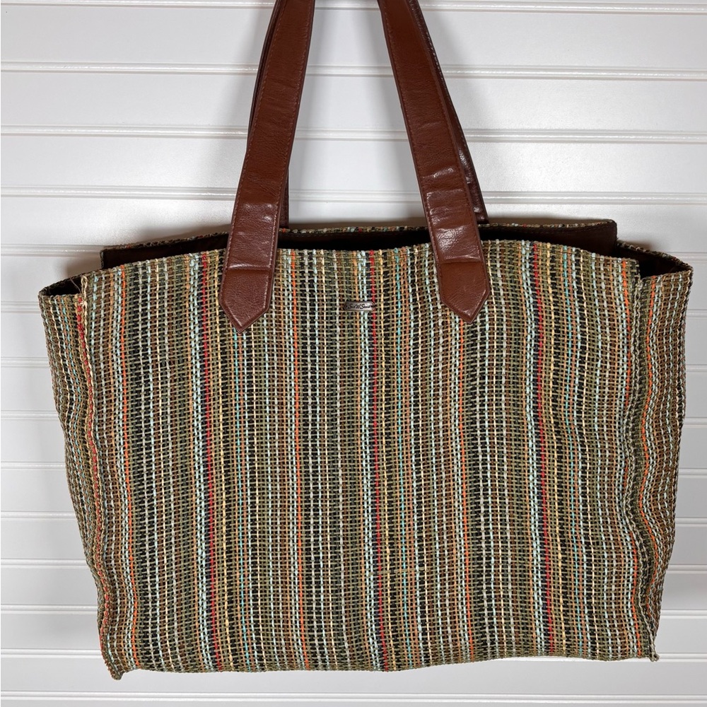 Sun 'n' Sand Woven Multicolored Tote Bag